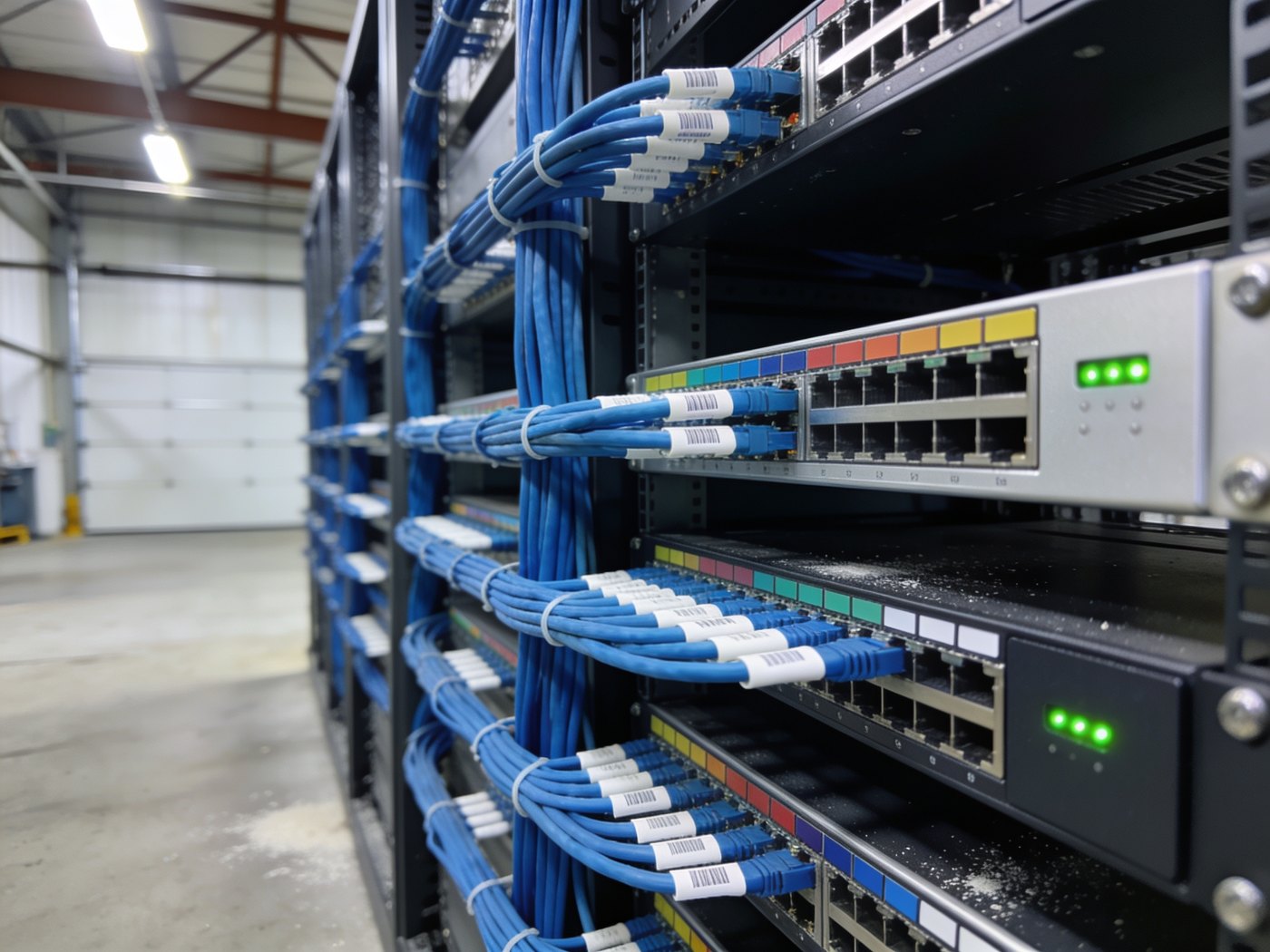 Cableado estructurado en nave industrial